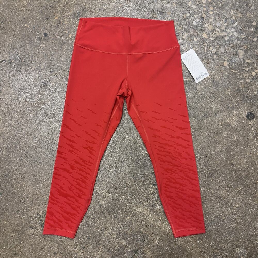 Lululemon Wunder Under HR Tight 25” Red Camo Luxtrème High Rise Leggings 14 NWT